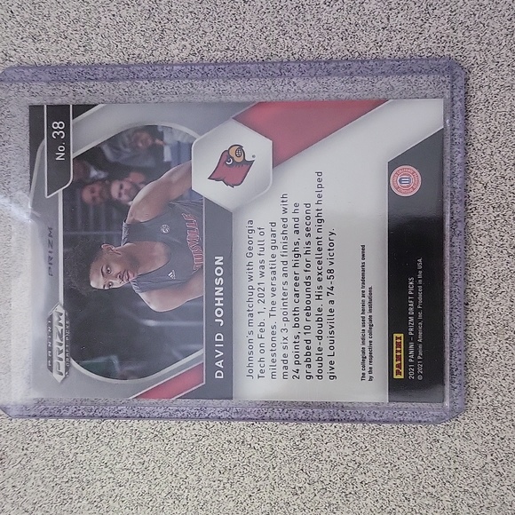 2021 Panini Prizm Draft Picks David Johnson RC Green Parallel - Picture 2 of 2